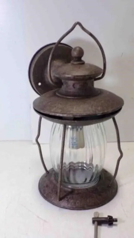 Antique Pewter Outdoor Wall Lantern