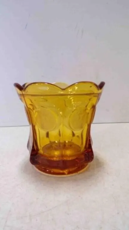 Vintage Fostoria Coin Glass Amber Small Candy