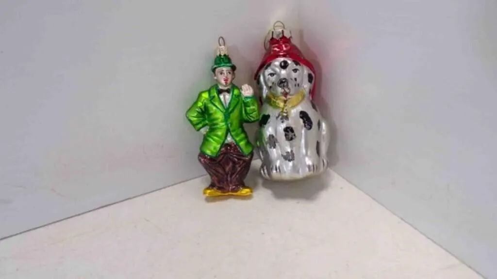 2 Mercury Style Glass Christmas Ornaments