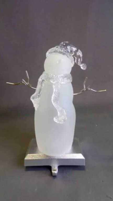 Vintage Seasonal Snowman Lighted & Frosted
