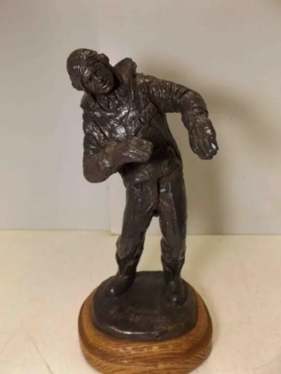 Vintage Military Tribute Sculpture Titled And