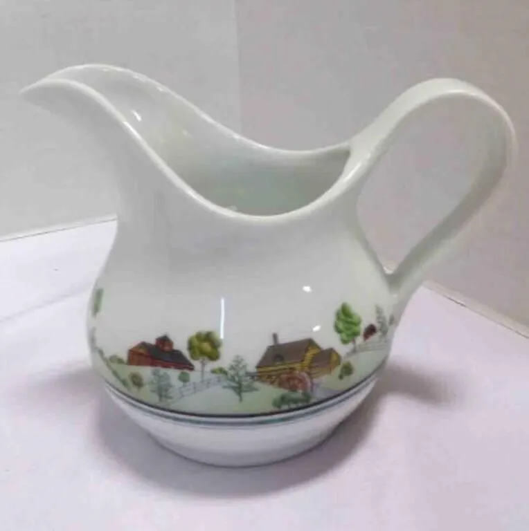 Vintage Hall China Red Poppy Cream Pitcher
