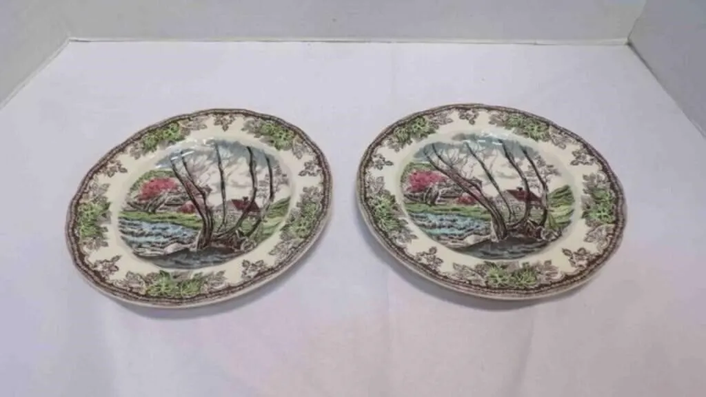 2 Vintage Johnson Brothers The Friendly Village