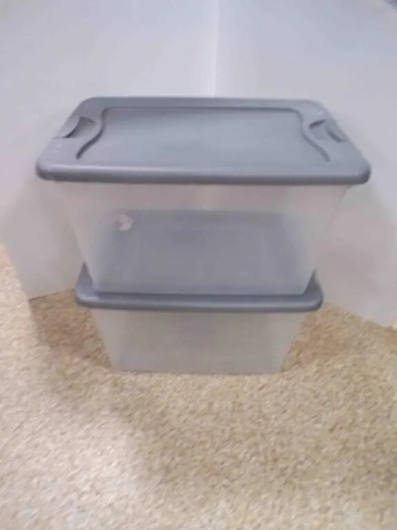 2 64 Quart Storage Tubs w/Locking Lids - USED