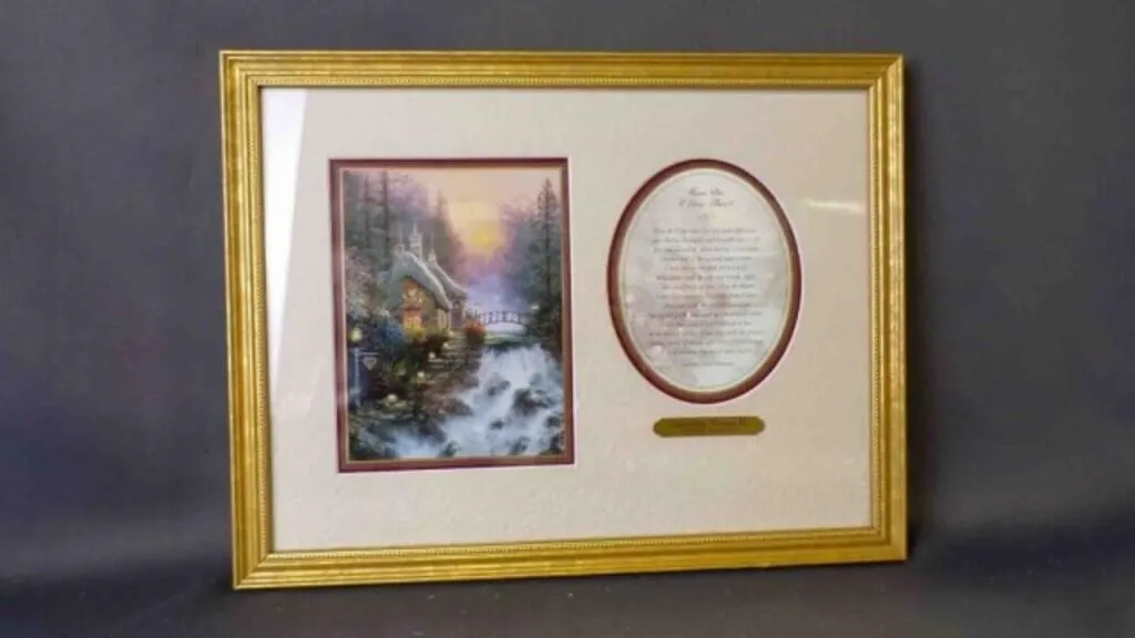 Framed Thomas Kinkade Print w/COA 17�" X 13�"