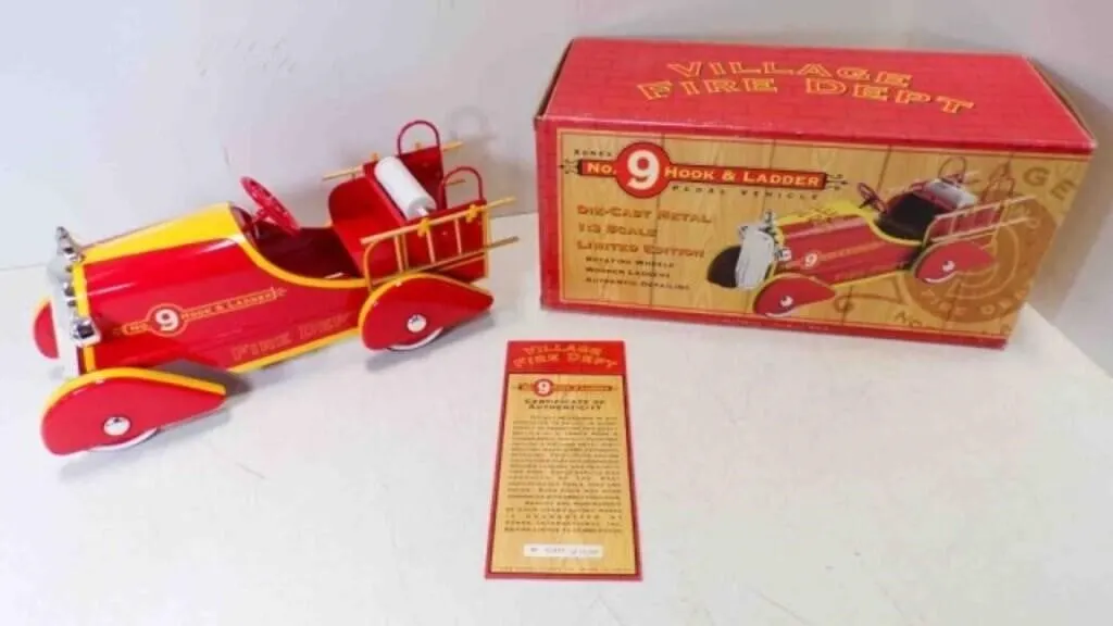 Vintage Xonex Die-Cast No. 9 Fire Truck Model Car