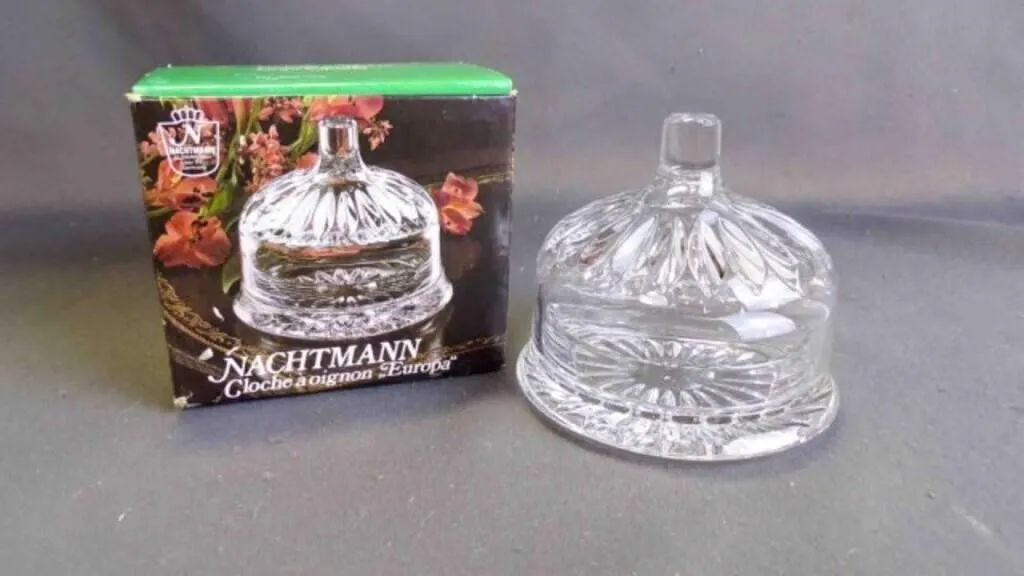 Vintage Nachtmann Europa Crystal Onion Dish w/Lid