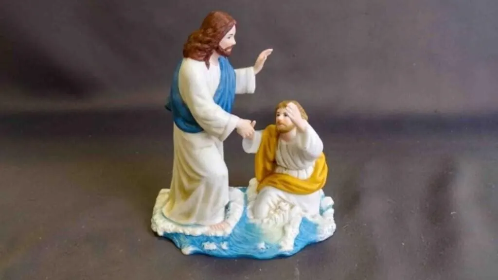 2002 Home Interiors Jesus & Peter Porcelain Statue