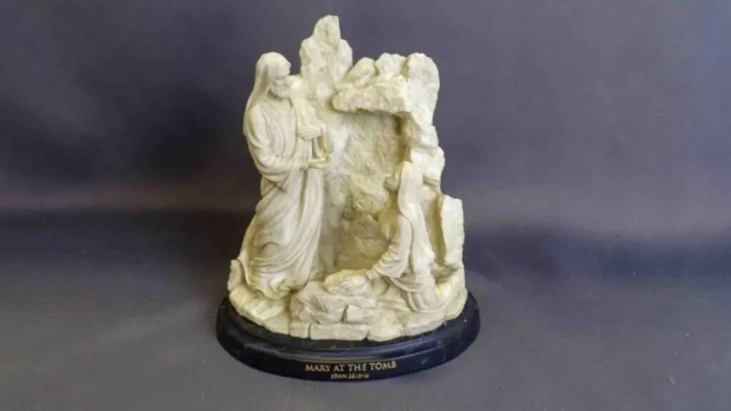 Limited 2001 "Mary at Tomb" Cast Resin Figurine
