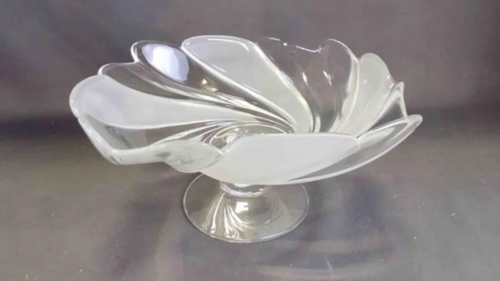 Vintage "Mikasa" Swing Frost Crystal Swirl Bowl