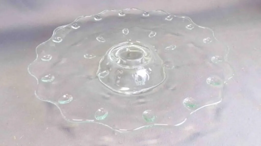 Vintage Indiana Glass Teardrop Footed Cake Plate