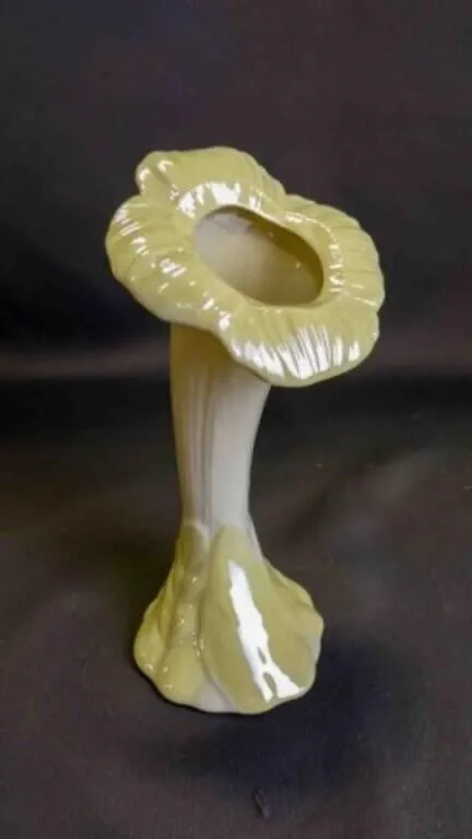 Vintage Sunflower Trumpet Flower Porcelain Vase