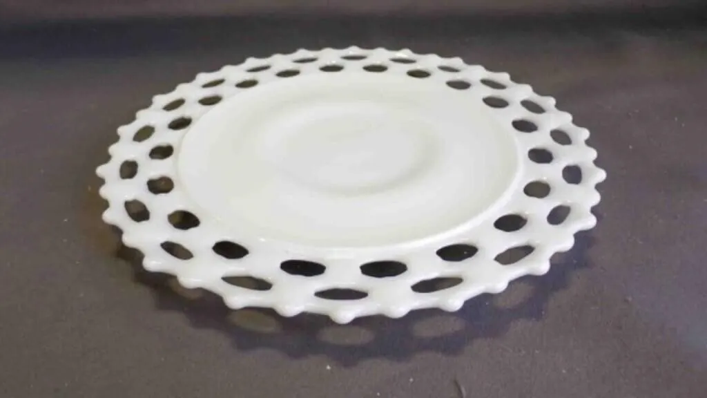 Vintage White Milk Glass "Doric" Pattern Platter