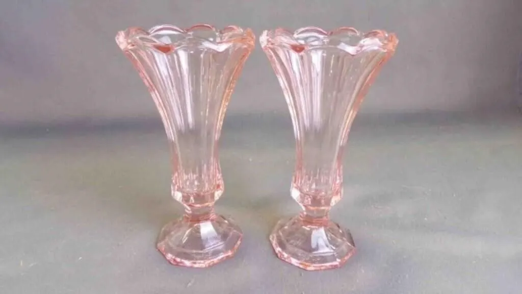 Vintage Fostoria Pressed Glass Trumpet Flower Vase