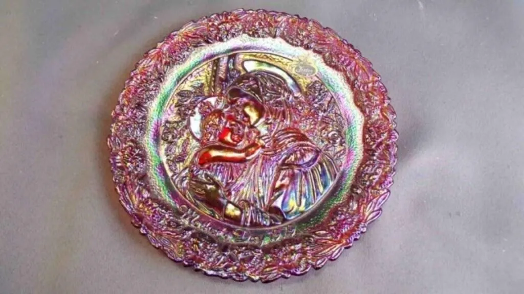 1979 Red Ruby Carnival Glass "Mother's Day" Plate