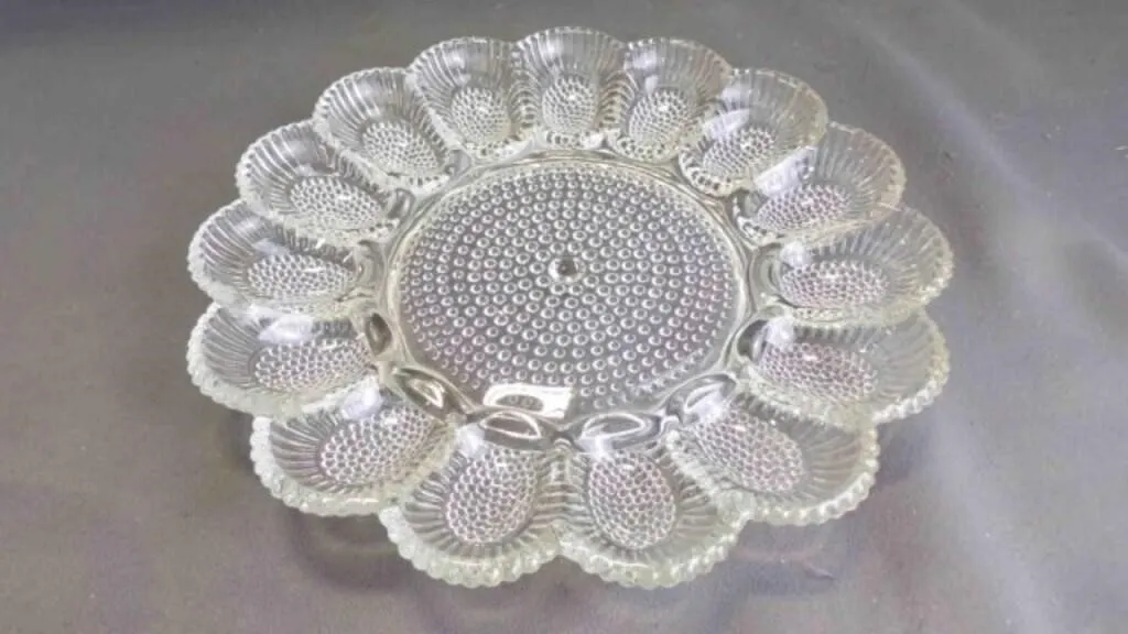 Beautiful Vintage Deviled Egg/Relish Glass Platter