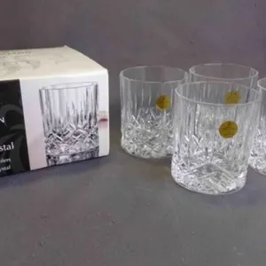 4 Royal Doulton Roma Crystal "Whiskey" Tumblers