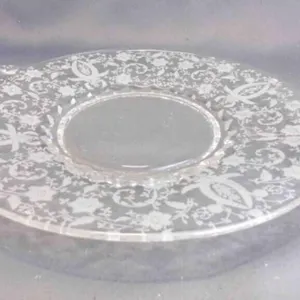 Beautiful & Delicate Vintage Glass Tray/Platter w/