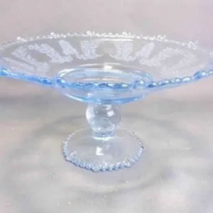 Beautiful Vintage Ice Blue Elegant Depression Bowl