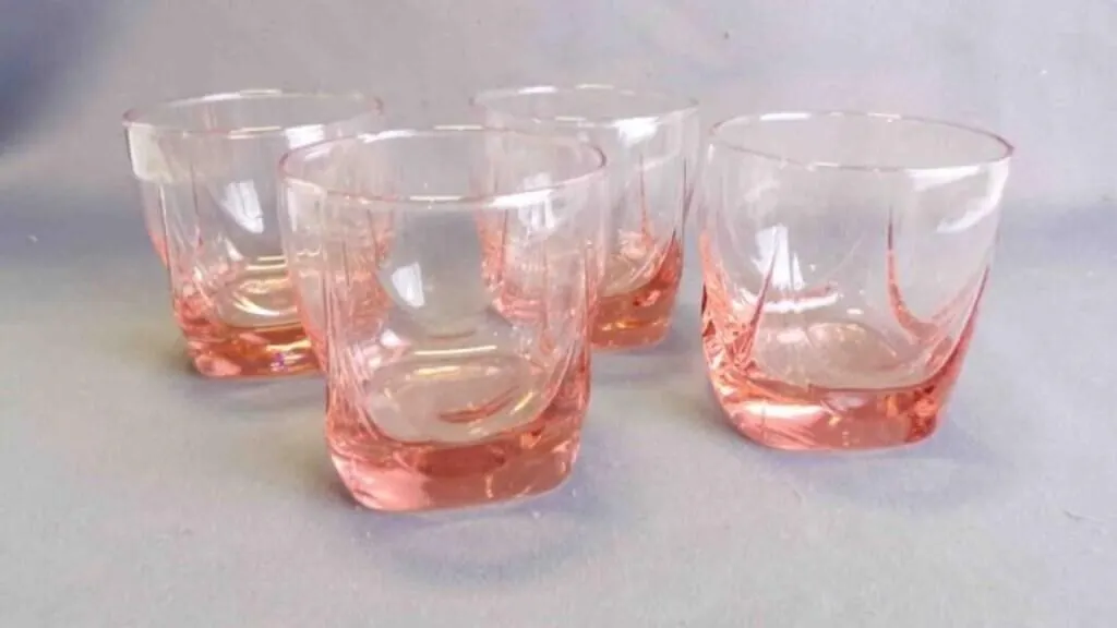4 Vintage Old Fashioned "Imperial Plum" Glasses