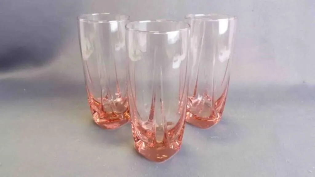 3 Vintage Imperial Drape "Plum" Highball Glasses