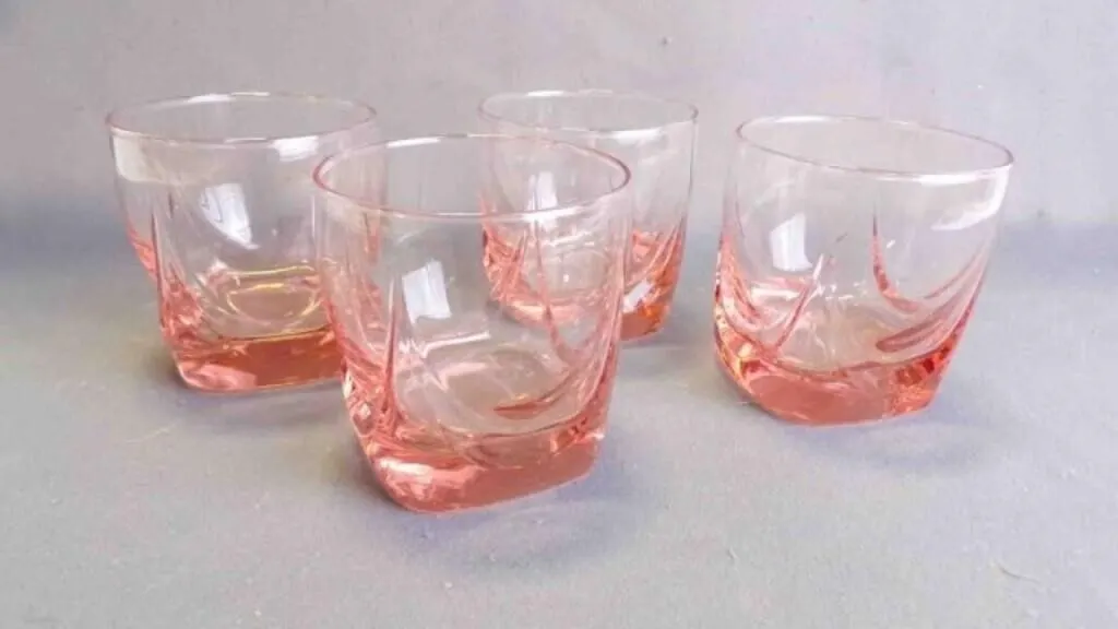 4 Vintage Old Fashioned "Imperial Plum" Glasses