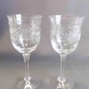2 Vintage Delicate "Anticipation" Beverage Glasses
