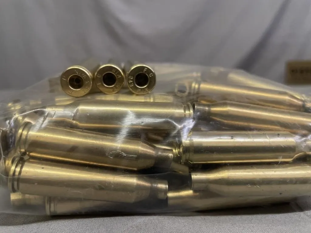 Bag of .243 cal. WIN brass. Weighs approx. 1.6