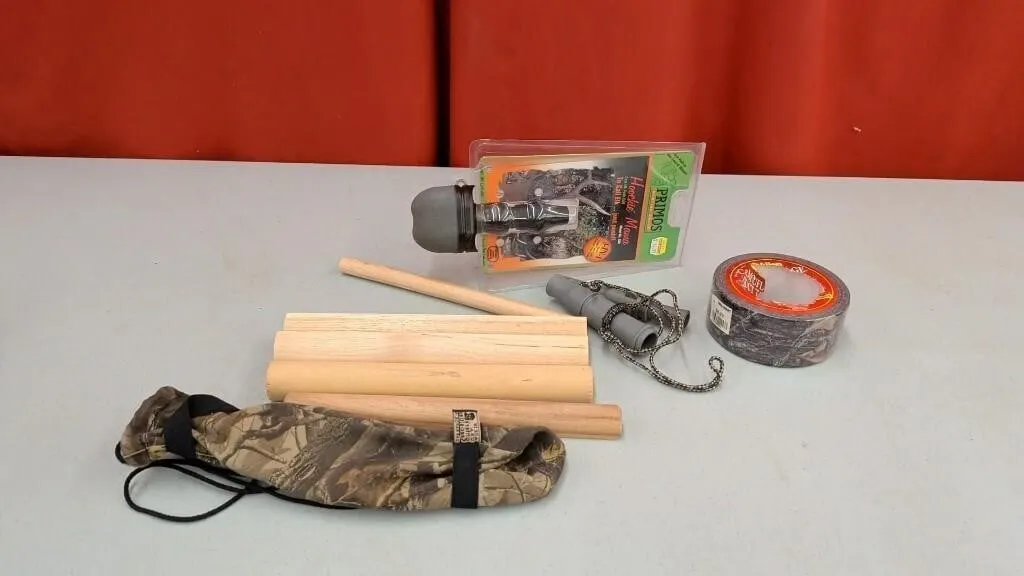 Hunter Calls, Duck Tape and Wooden Sticks.