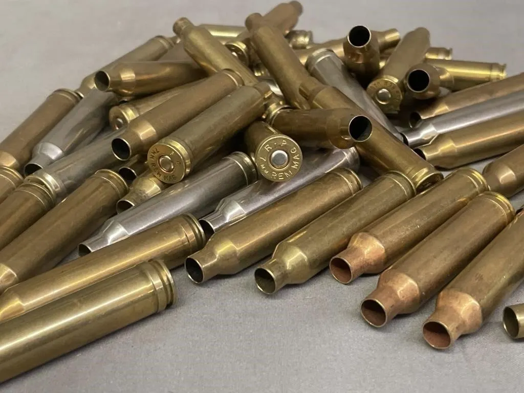 Bag of 48 primed .7mm cal. REM MAG brass.