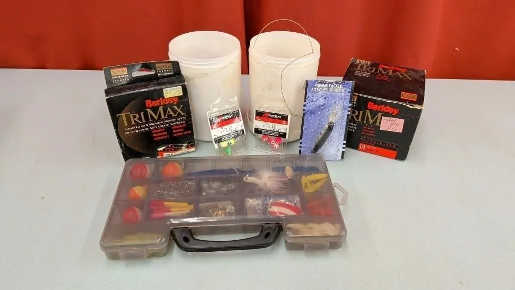 Assorted Fishing Gear. Berkley Fishing Line,