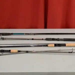 Assorted Fishing Rods no Reels. South Bend ZX3,