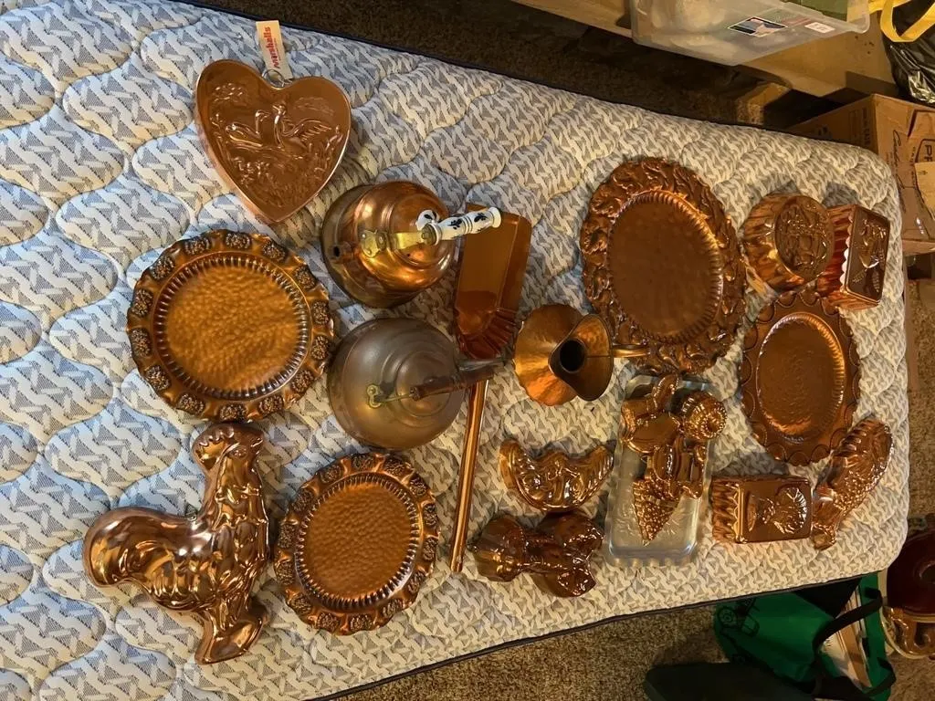 Assorted Copper Kitchenware Collection