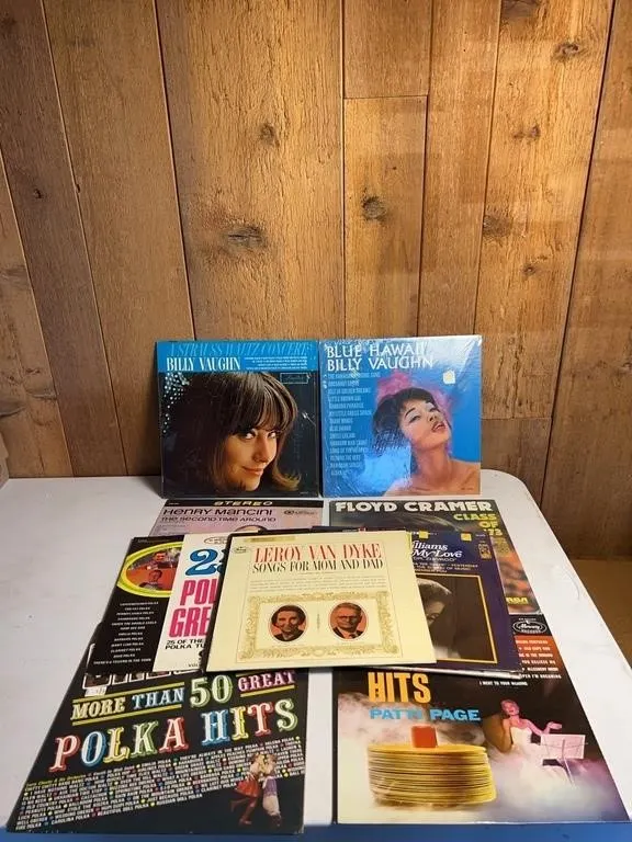 Vinyl LP Record Lot: Vaughn, Cramer, Polka