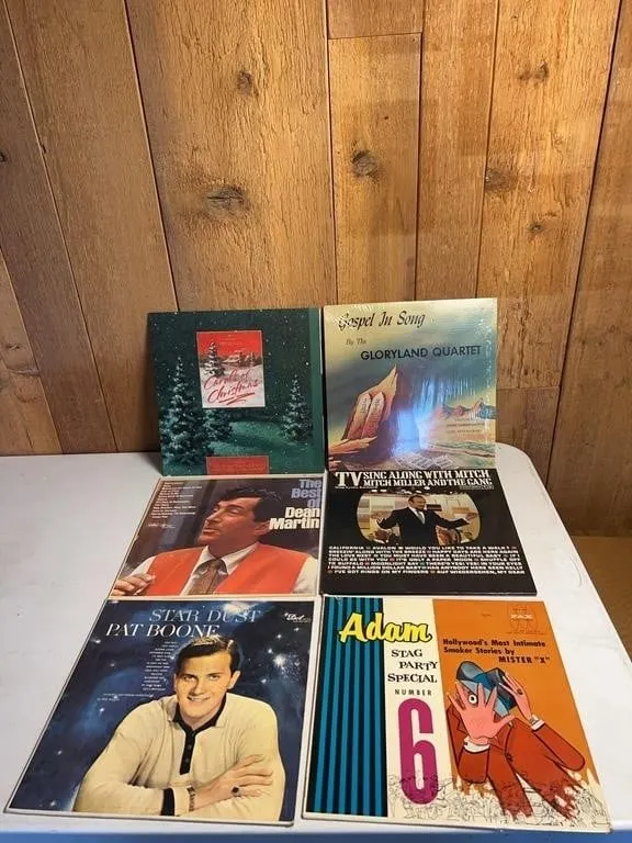 Vinyl LP Record Lot: Dean Martin, Pat Boone
