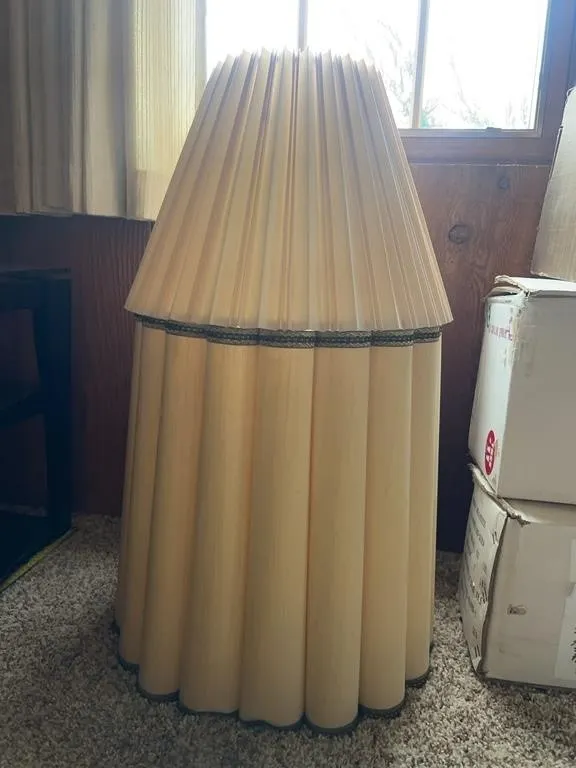 Mid-Century Knife Pleat Lampshade Set