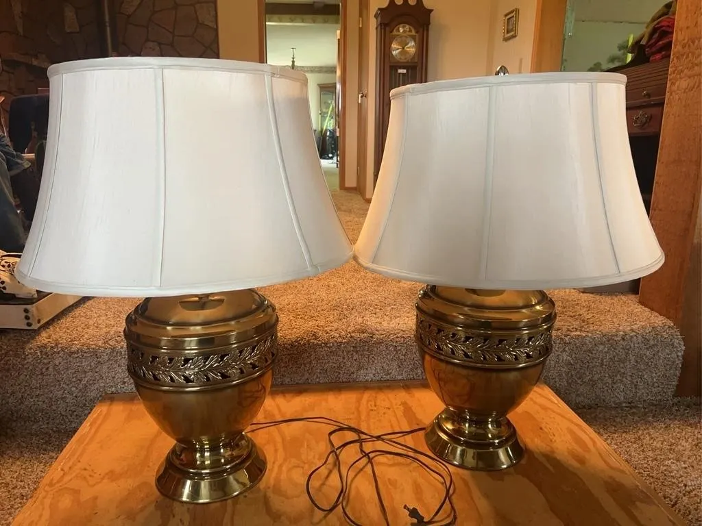 Classical Brass Urn Table Lamps