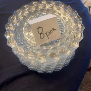 Fostoria American Clear Glass Salad Plates (8)