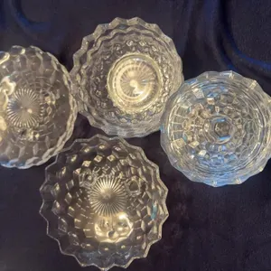Fostoria American Glass Candy Dish & Bowls Lot