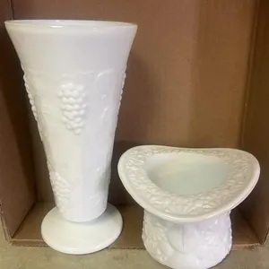 Fenton Hat & Indiana Harvest Vase Set