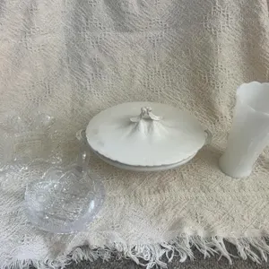 Antique White Ironstone Vegetable Dish Set
