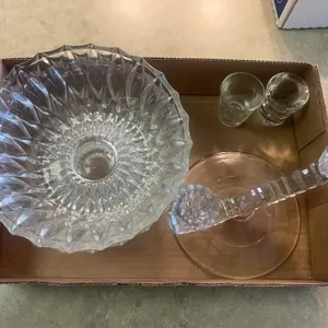 Mikasa Crystal Bowl & Candelabrum Set