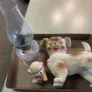 Rubber Dog Squeak Toys & Mini Oil Lamp