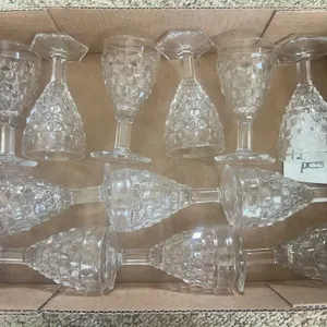 Fostoria American Clear Glass Goblets - 12 Set