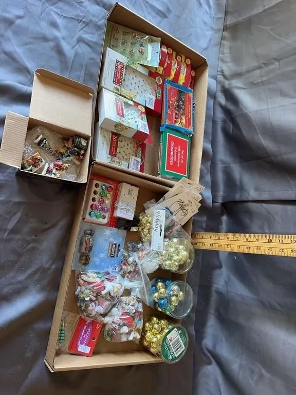 Lemax Mini Christmas Lights & Ornaments Lot
