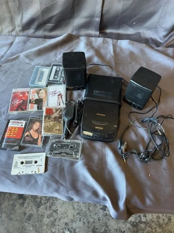 Koss CD Player, Speakers, Headphones & Tapes