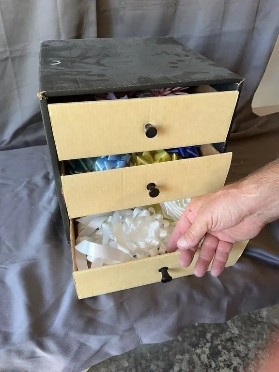 Three Drawer Storage Chest with Gift Wrap