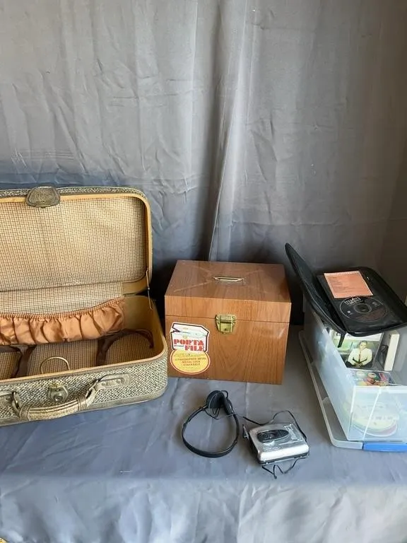 Retro Suitcase & Media Collection
