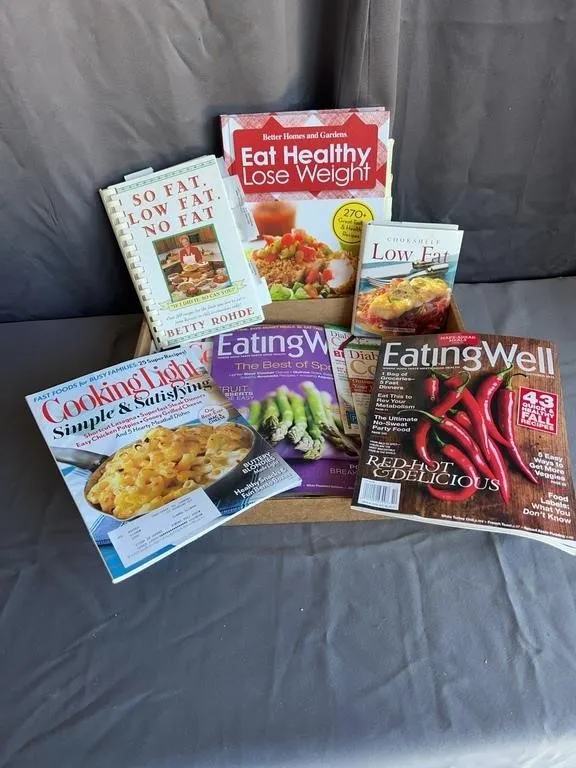 Healthy Cooking Books & Magazines Lot