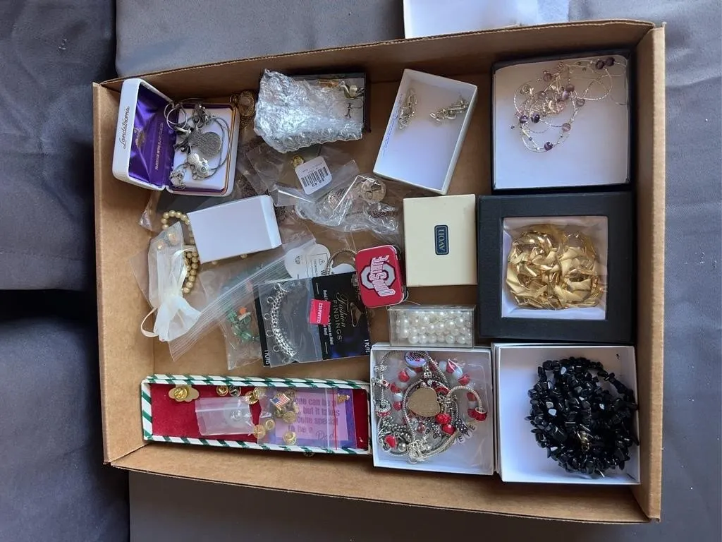Costume Jewelry Lot: Avon, Landstroms, Ohio State